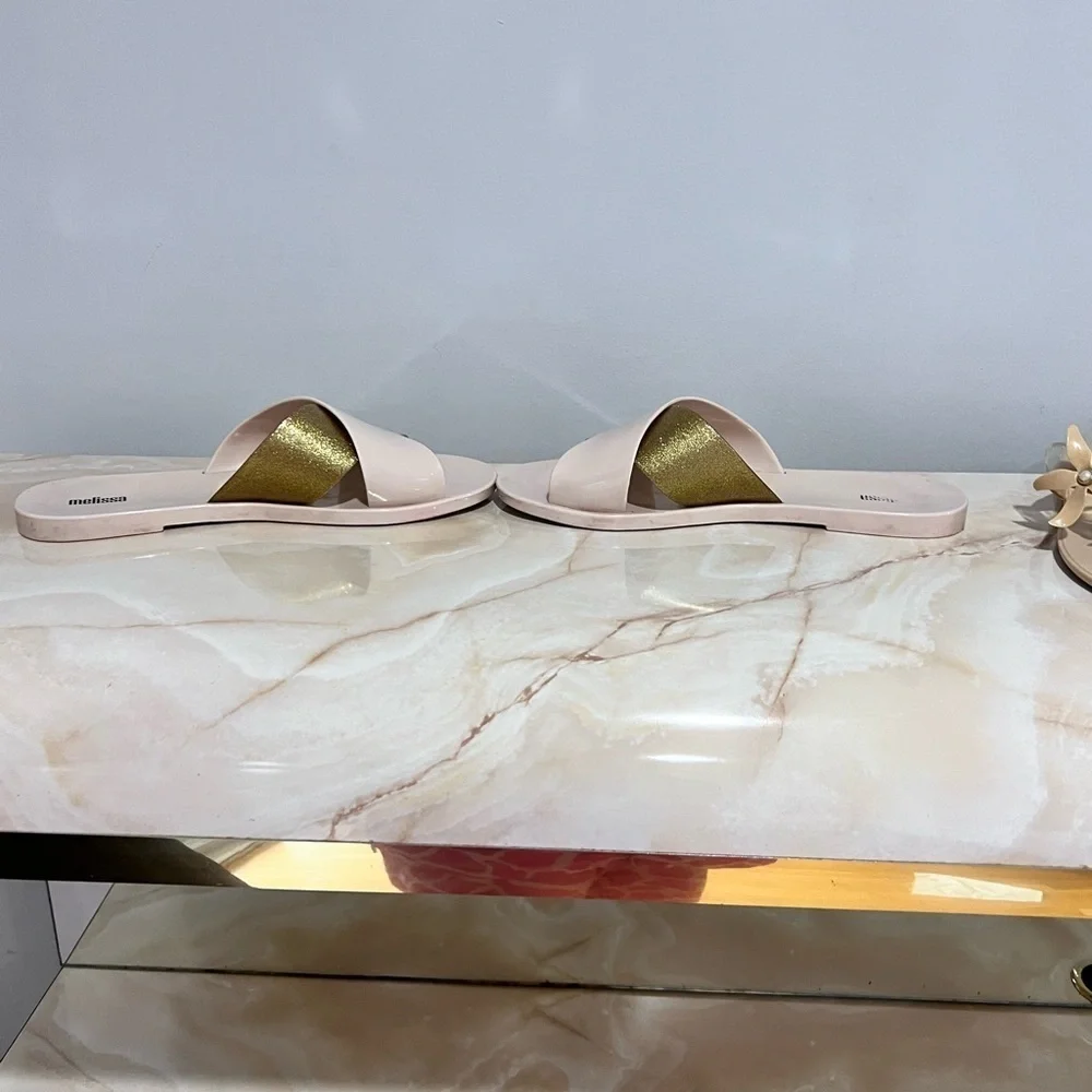 Melissa Gold and blush Sandals